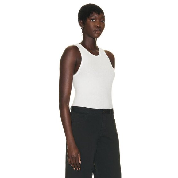 The Row Womens White Racerback Tank Top XS Sleeveless Casual Cotton Blend - Picture 3 of 15